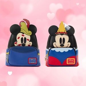 Loungefly Disney Brave Little Tailor Mickey and Minnie Mouse Mini Backpack